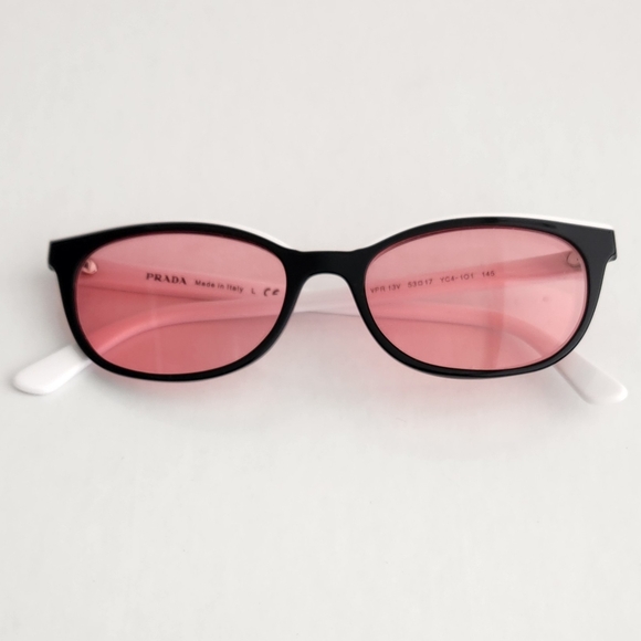 Prada Black Sunglasses with Pink Lenses - Picture 1 of 13